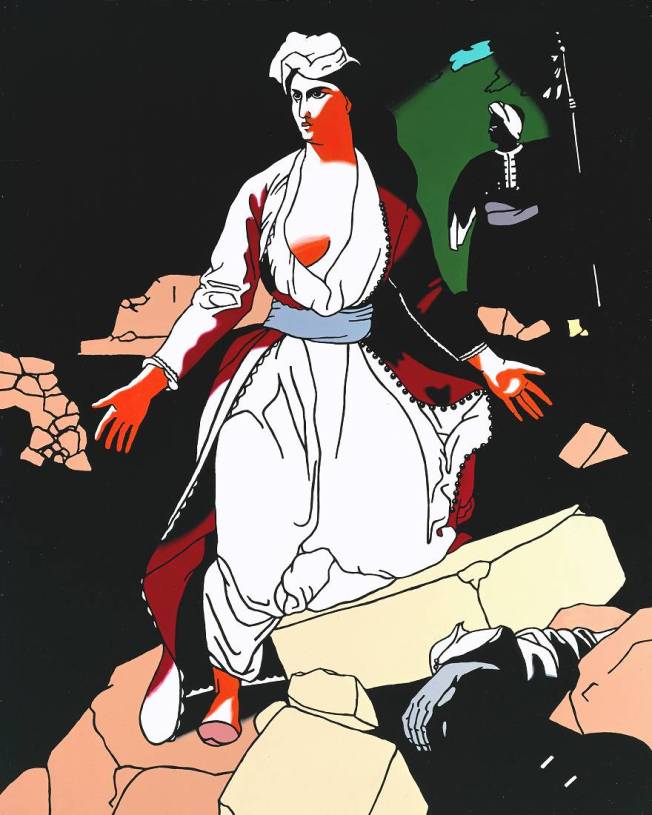 Greece Expiring on the Ruins of Missolonghi (after Delacroix) 1963 by Patrick Caulfield 1936-2005